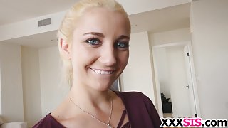 Blonde step### Jade Amber gets banged